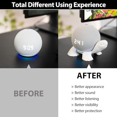 Turtle Echo Dot Holder Stand for Echo Dot 4th/5th Generation, Unique Alexa Holder, Turtle Alexa Stand Holder Mount, Accessories Speaker, dot Stand Holder for Alexa Echo dot, Amazon Echo dot Holder