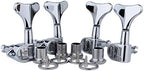 Guyker Guitar Bass Tuners (4 for Left) - 1:17 Ratio Headstock Sealed Tuning Key Pegs Machine Head Replacement for Electric Jazz Bass or Precision Instruments - Chrome
