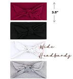 Tobeffect Bow Headbands for Women Non Slip 3.5'' Wide Knotted Headband Hair Bands with Bows Rabbit Ears Womens Turban Headbands Headwraps Girls Strechy Cute Hair Accessories…