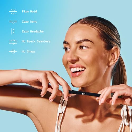 Gimme Beauty - Any Fit No Damage Hair Ties - Neutrals - Seamless Microfiber Hair Elastic - Hair Accessories With All Day Hold - No Snagging, Dents, or Breakage Hair Tie Pack (9 Count)