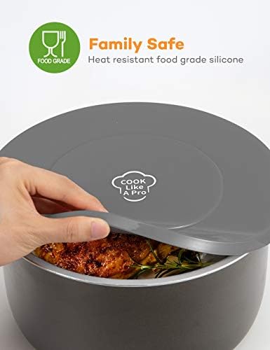 Silicone Lid Inner Pot Cover Accessories Compatible with Ninja Foodi Pressure Cooker and Air Fryer 6.5 Quart and 8 Quart, Grey,By SiCheer