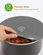 Silicone Lid Inner Pot Cover Accessories Compatible with Ninja Foodi Pressure Cooker and Air Fryer 6.5 Quart and 8 Quart, Grey,By SiCheer