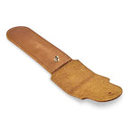 Safety Razor Head Protecting Leather Cover, Genuine Cowhide Leather Double Edge Safety Razor Case Accessories for Travel, Butterfly Razor Case (Vintage Brown)