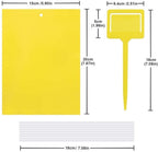 Gideal 50-Pack Dual-Sided Yellow Sticky Traps for Flying Plant Insect Such as Fungus Gnats, Whiteflies, Aphids, Leafminers,Thrips - (6x8 Inches, Included 50pcs Twist Ties)