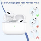 Charging Case Compatible with Airpods Pro 1st 2nd Generation, Chrging Case Replacement with Sync Button and Built-in 660 mAH Battery (White)