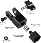 Microphone Mount Adapter for Hyperx Quadcast with 3/8" or 1/4" Screw Adapter, Works with HyperX QuadCast Microphone Stand & Boom Arm Durable Replacement Accessory for Mic (Black)