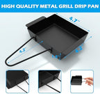 Grill Drip Pan for Nexgrill 720-0830X 720-0830H 720-0888 720-0888S 720-0896B 720-0896 Grease Tray Replacement Pars for Cuisinart CGG-7400 with 15 Pack Aluminum Foil Liners