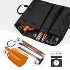 G2 Avalance Kit: Lightweight Aluminum Alloy Snow Shovel with Snow Probe and Storage Bag, Folding Design, Easy to Storage and Carry (Orange)