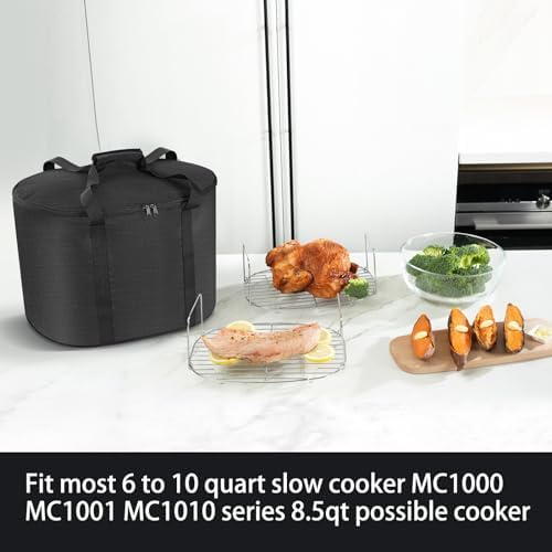 Crock Pot Bag Carrier - Insulated Carrier Compatible With Ninja Possible Cooker Pro 8.5 Qt MC1000, MC1001, MC1010 Series Slow Cooker - Portable Accessories Carrying Cover