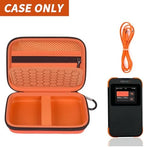 Hard Case Compatible with SIMO Solis 5G WiFi Mobile Hotspot, Travel Router for Hotel WiFi Storage Holder Bag with Mesh Pocket for Charger USB Cable and Accessories (Box Only) - Orange