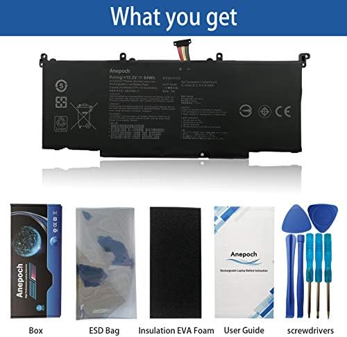 B41N1526 Laptop Battery Replacement for Asus FX502VM FX60VM FX502VM-AS73 FX502VM-FY361T ROG Strix GL502VT GL502VT-DS74 GL502VM-FY039T S5 S5V S5VM Series 0B200-01940000 15.2V 64Wh 4240mAh