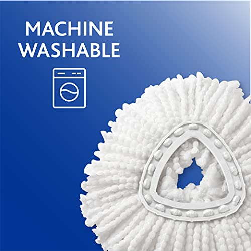 O-Cedar Easywring Microfiber Spin Mop & Bucket Floor Cleaning System with 4 Extra Refills