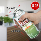 Jo Chef Butane Fuel Canister, 8 oz Butane Cylinder, Pure Refined Butane Gas for Camping Stove Or Use Directly with Brûlée Kitchen Blow Torch Head 4 Cans