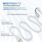 Mixer Cord Power 9701025 for KitchenAid Stand Mixer Replacement (White),3.9ft Cord-Power Fits Various KitchenAid Models