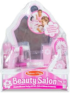 Melissa & Doug Wooden Beauty Salon Play Set With Vanity and Accessories (18 pcs) - FSC Certified