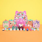 SQUISH-A-LONGS 14 Pack - 1” Mini-Squish with 4 Accessories, 1 Ring, and a Collector’s Guide - Collect, Trade, & Play