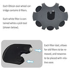 24-Pcs 1mm Oticon Prowax Minifit Wax Guard Filters fpr Oticon Hearing Aid Open Ear Model (OE) Cleaning Tool Accessories Hearing Aid Wax Guard Filters Hearing Aid Filters