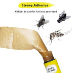 40 Packs Flying Insect Traps, Fly Strips, Fly Paper Ribbon, Sticky Fruit Fly Traps Hanging Gnat Fungus Mosquito Trap for Indoors Outdoors