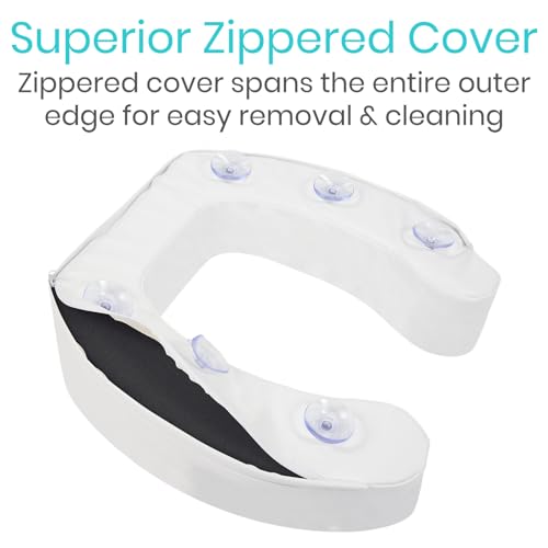 Vive Toilet Seat Cushion - Soft Padded Foam for Comfort, Support, and Pain Relief