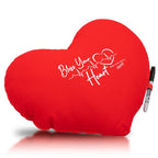 Gladness! Heart Pillow for After Bypass Open Heart Surgery, Mastectomy, Post Surgical Recovery Cough Seat Belt Pillow Bless Your Heart Get Well Soon Cardiac Patient Gift Pillow with Autograph Pen