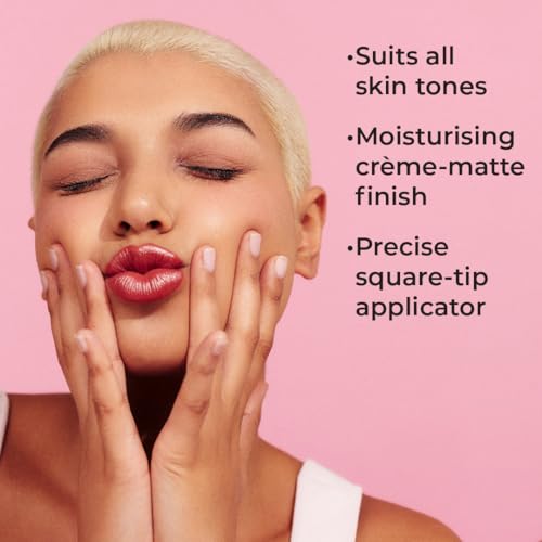 MCoBeauty Matte Luxe Lipstick, Cheeky Chat, Velvety Matte Finish for Bold Lips, Vegan, Cruelty Free Cosmetics