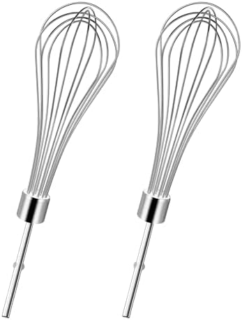 Kitchen Hand Mixer Whisk Attachments for KitchenAid Mixer Whisk Accessories KHMPW Stainless Steel Hand Mixer Beater-2 Pack