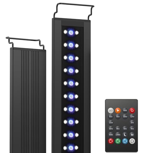 NICREW C10 24/7 LED Aquarium Light for Plants, 12-18 Inches, 9W, Full Spectrum Fish Tank Light with Timer, Brightness Adjustable