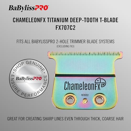 BaBylissPRO Replacement Blades, Deep-Tooth T-Blades for Outlining Hair Trimmers (FX787, FX799) and LoPROFX Trimmers (FX726, FX729)