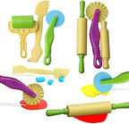 Play Dough Tools Set for Girls Boys - 25pc Playdough Accessories Kit with Animal Molds, Cutters, Rollers, Scissors, Rolling Pins - Creative Kids Toys Gift for Toddlers Ages 2 3 4 Year Old