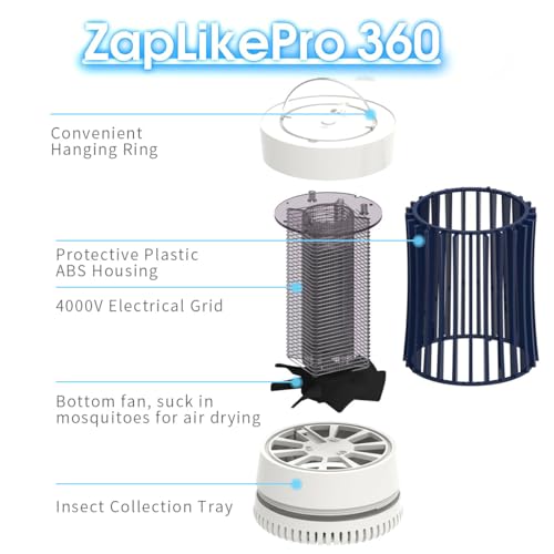 AICase 2pcs Portable USB Electronic Rechargeable Mosquito Killer Lamp/Bug Zapper for Summer Trip,Outdoor Camping,Patio,Home and Garden,Mosquito Trap Indoor,Moth Trap/Bug Killer/Mosquito Killer Light