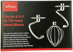GVODE Stainless Steel Spiral Dough Hook for KitchenAid Stand Mixer, Bread Hook Attachment Fits 4.5-5 QT Mixing Bowl for Tilt-Head Stand Mixers, For KitchenAid Stand Mixer Accessories, Dishwasher Safe