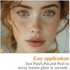 Makeup Patches - Rose Gold - 12 Count Face Glitter Makeup Speckles - Glitter Freckles - Face Glitter Speckles Patches - Cute Glitter Makeup Accessories for Women - Cosmetic Glitter for Face