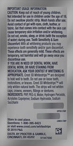Crest 3D No Slip Whitestrips Professional Effects Teeth Whitening Kit 20 ea