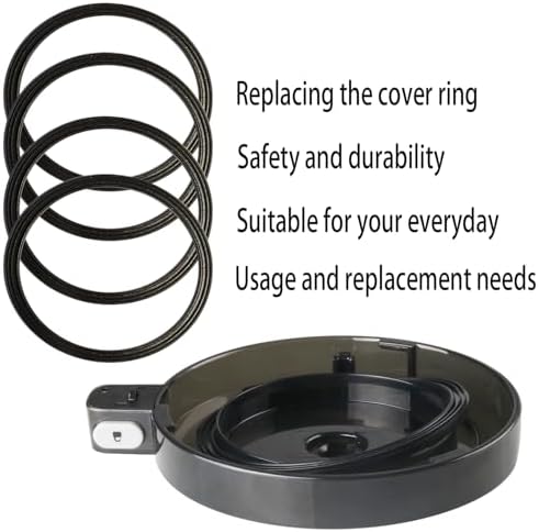 5 Pcs Blender Gasket Replacement Rubber Ring Seal Rings Gaskets Part Compatible with Ninja NC301 CREAMi Ice Cream Maker 16OZ Replacement Parts Accessories Blender