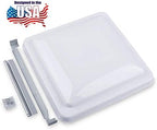 Camp'N 14 Inch Universal RV Roof Vent for Trailer, Camper, Motorhome - RV Vent Covers for Roof - OEM Lid Replacement (14 x 14 White 1-Pack)
