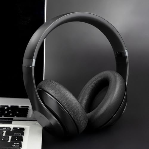 SOULWIT Replacement Earpads for Beats Studio Pro Wireless Noise Cancelling Headphones, Cushions Ear Pads with Soft Protein Leather, Noise Isolation Foam - Black
