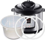 Silicone Sealing Ring Gaskets (2) + Silicone Inner Pot Lid Cover (1) Accessories Compatible with 8 Qt Instant Pot and Other Pressure Cookers