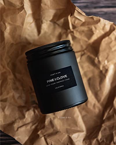 Scented Candles for Men | Pine and Clove Scented Candle | Winter Candle, Soy Candles, Mens Candles for Home, Long Lasting Candles, Aromatherapy Candles, Pine Scented Candle | Masculine Candle