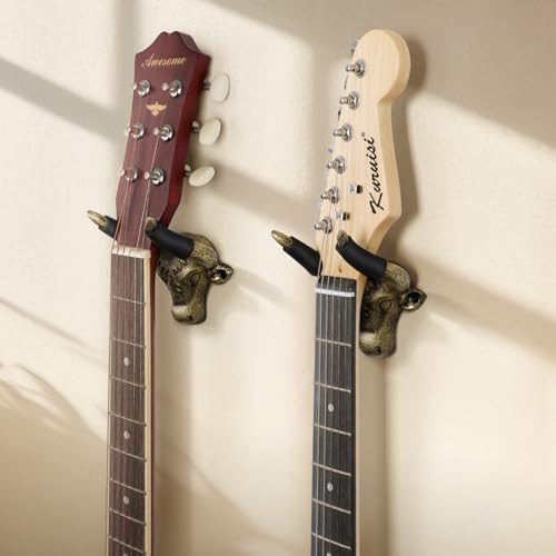 Adowes Guitar Wall Mount 1 Pack, Guitar Hanger Wall Mount Cast Iron, Guitar Holder for Wall, Guitar Accessories for Acoustic, Electric Guitar, Bass, Ukulele, Guitar Stand Wall, Men's Guitar Gifts
