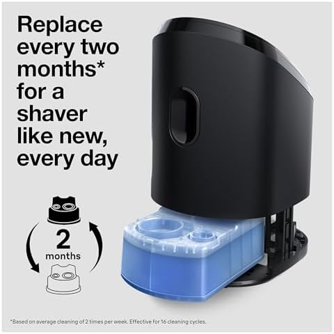 Braun Clean & Renew Refill Cartridges CCR, Replacement Shaver Cleaner Solution for Clean&Charge Cleaning System, Pack of 3
