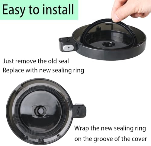 5 Pcs Blender Gasket Replacement Rubber Ring Seal Rings Gaskets Part Compatible with Ninja NC301 CREAMi Ice Cream Maker 16OZ Replacement Parts Accessories Blender