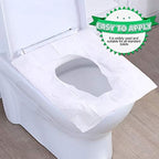 YGDZ Toilet Seat Covers Disposable, 110pcs Flushable Travel Disposable Toilet Seat Covers for Adults Kids Potty Training, Travel Essential Accessories for Airplane, Road Trips, Camping