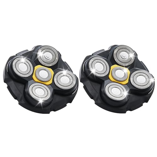 Shaver Replacement Heads Compatible with Microtouch Titanium Head Shaver, for Bald Men 2 Pack