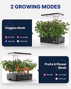 iDOO Hydroponics Growing System Kit 12Pods, Christmas Gifts for Women Mom, Herb Garden Indoor with LED Grow Light for Home, Built-in Fan, Auto-Timer, Adjustable Height Up to 11.3", 12Pods WiFi-Black