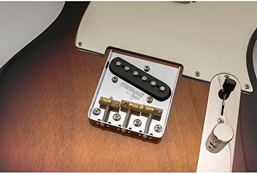 Wilkinson WTB Brass Compensated 3-Saddle Guitar Telecaster Bridge Assembly for Fender Tele Style Electric Guitar Replacement Parts, Chrome