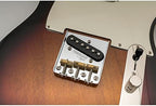Wilkinson WTB Brass Compensated 3-Saddle Guitar Telecaster Bridge Assembly for Fender Tele Style Electric Guitar Replacement Parts, Chrome