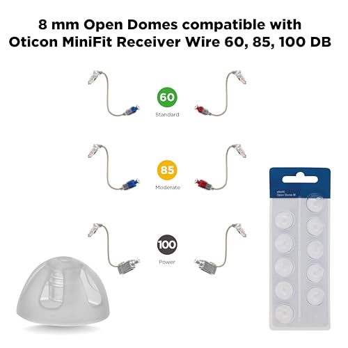 Oticon Replacements for Minifit Open 8mm Dome (20 Pack) REPLACEMENTS