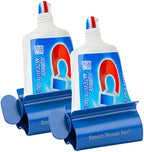 Toothpaste Squeezer Tube Roller Stainless Steel Tube Squeezer Rollers, Saves Toothpaste, Creams, Puts an end to Waste (Blue)
