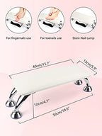 Big Arm Rest for Nails Cushion, Microfiber Leather Hand Rest for Nails Tech, Hand Rest Pillow for Nails Toenails, Detachable Nail Art Accessories Tool for Nails Tech (White)