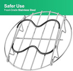 GSlife Instant Pot Steamer Rack with Silicone Handle - Stainless Steel Instant Pot Accessories, Steam Rack for 6, 8 Qt Pressure Cooker, Cooking Cooling Steaming Baking Rack 7.7'', 2 Pack